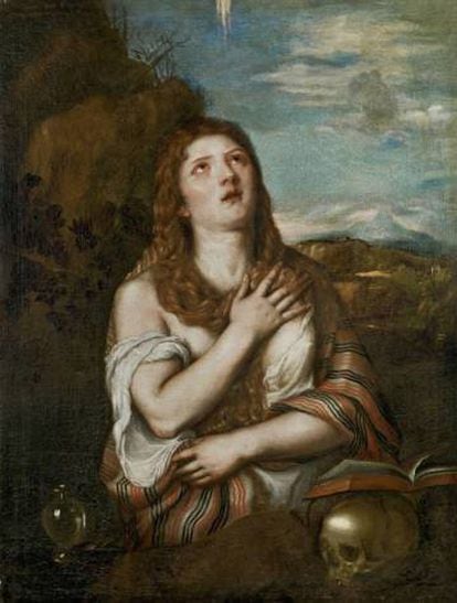 Titian's 'Penitent Magdalene," on display at the Thyssen Museum this summer.