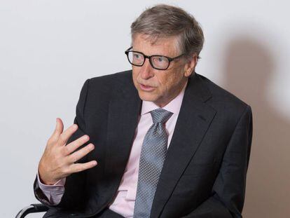 Bill Gates during the interview in London.