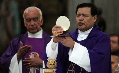 Cardinal Norberto Rivera celebrates Mass at Mexico City's cathedral.
