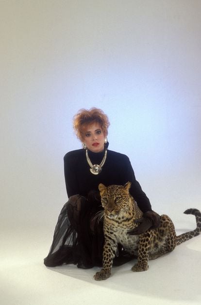 Mylène Farmer, photographed for a 1988 studio shoot, in the era of the release of her second album, ‘Ainsi soit je...’