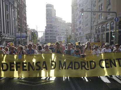 The protest on June 29 against the suspension of Madrid Central.
