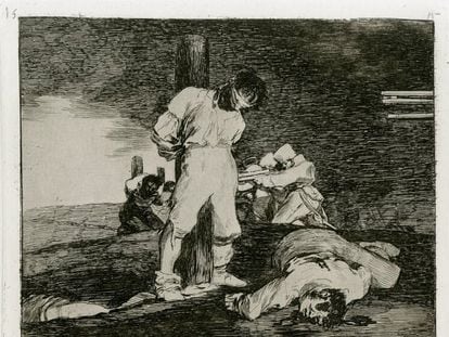 First edition of 'Disasters of War 15': 'And it can't be helped' by Francisco de Goya (c. 1810-1814).