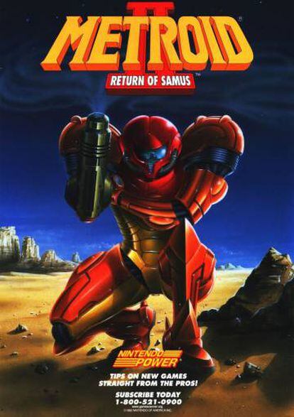 Poster for ‘Metroid II: Return of Samus,’ a classic for the Game Boy console.