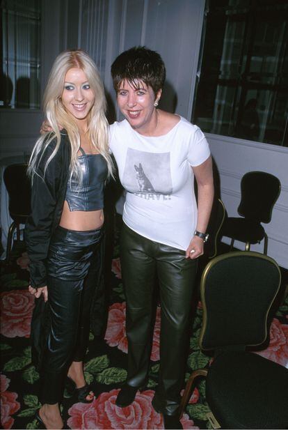 Christina Aguilera and Diane Warren at an awards gala in 2000.