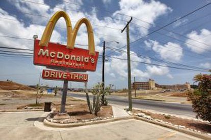 The entrance to the McDonald's at the Guantánamo naval base in Cuba.