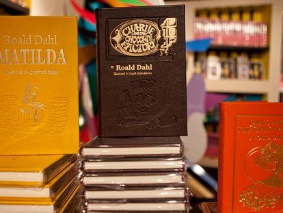 Books by Roald Dahl are displayed at the Barney's store on East 60th Street in New York on Monday, Nov. 21, 2011.