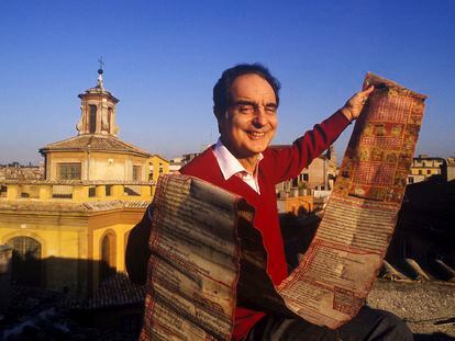 The writer Italo Calvino, photographed in Rome in 1984.