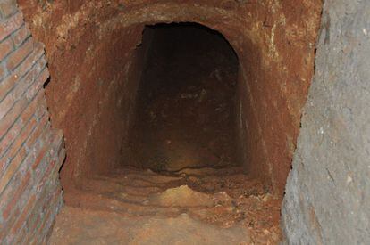 One of the shelter’s unfinished tunnels.