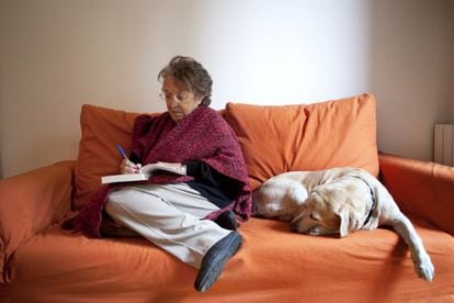 Esther Tusquets, photographed at home in 2010.