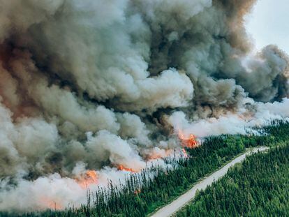 Another fire in the Canadian province of Quebec. 