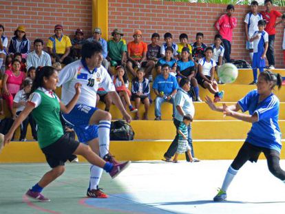 Bolivian President Evo Morales played a soccer match after voting on Sunday.