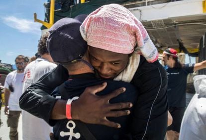 The Aquarius and two accompanying ships arrived in Valencia on Sunday.