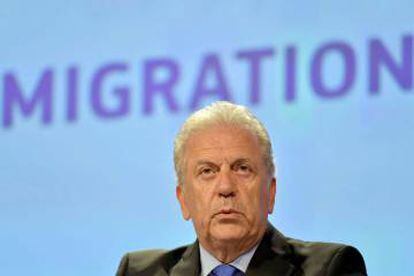 EU Immigration Commission Dimitris Avramopoulos visited Madrid on Friday.