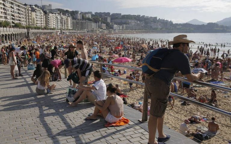La Concha beach in San Sebastián.