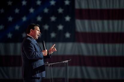 Florida Gov. Ron DeSantis addresses attendees during the Turning Point USA Student Action Summit, July 22, 2022, in Tampa, Florida.