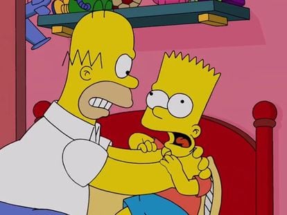 Homer and Bart from 'The Simpsons.'