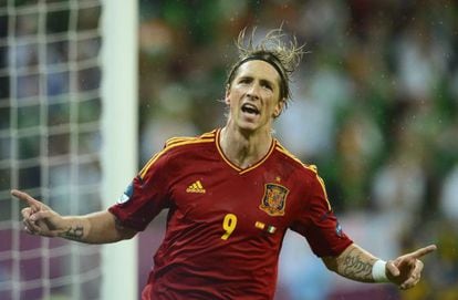 Fernando Torres celebrates after scoring against the Republic of Ireland in Gdansk on Thursday. 