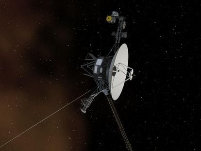 Artist's rendering of the 'Voyager 2' probe in interstellar space.