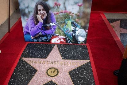 A photograph of Mama Cass's star on the Hollywood Walk of Fame.