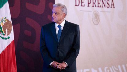 López Obrador during a press conference on January 31.