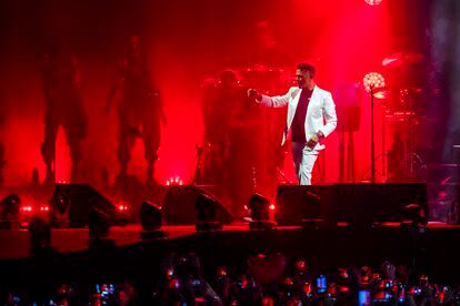 Alejandro Sanz concert at the Wanda Metropolitano, in Madrid, on June 4, 2022.