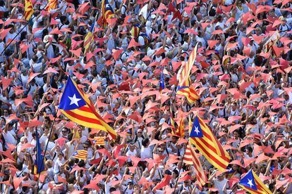 A march in Barcelona on September 11.