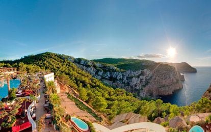 Views from the Hotel Hacienda Na Xamena, in Sant Miquel de Balansat, in Ibiza.