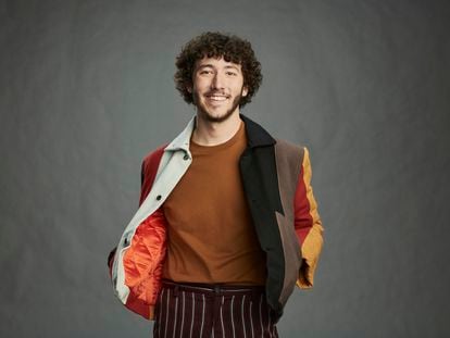 Frankie Jonas, in February 2023 in a promotional photo for 'Claim to Fame.'