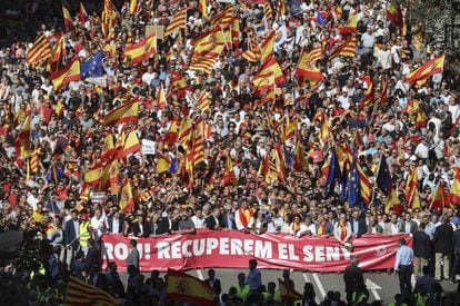 Pro Spain demonstration in Catalonia on Sunday.