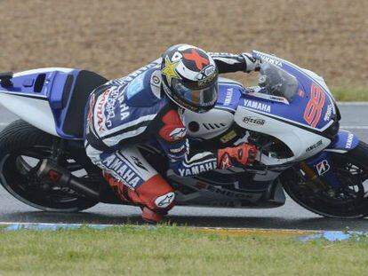 Jorge Lorenzo during Sunday&#039;s MotoGP in Le Mans.