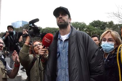 Gerard Piqué leaving the Barcelona courthouse on December 2.