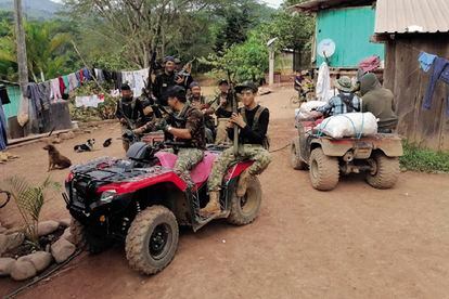 Members of the Sinaloa cartel in a photo published in the book ‘Sicario Warfare.’