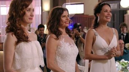 Polygamous marriage has been featured in a Brazilian soap opera (above).
