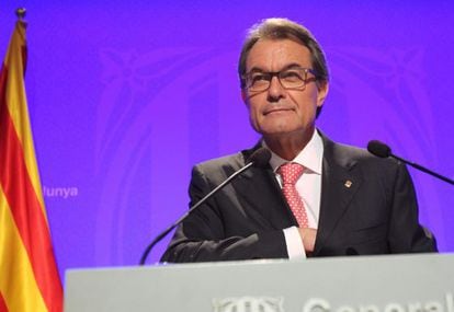 Regional premier Artur Mas, during his press conference on Tuesday.