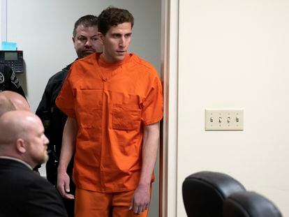 Bryan Kohberger, who is accused of killing four University of Idaho students in Nov. 2022, appears at a hearing in Latah County District Court, on Jan. 5, 2023, in Moscow, Idaho.