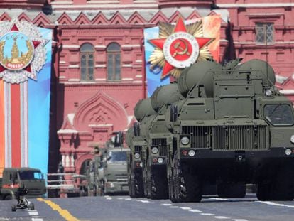 A 2018 military parade in Moscow.