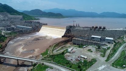 A general view of the Grand Ethiopian Renaissance Dam in 2020.
