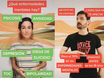 Helena González and Oriol Marimon, from Big Van Ciencia, in two Mentescopia videos created for TikTok and Instagram.