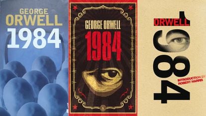 Diferentes portadas de la novela 1984 de George Orwell.
