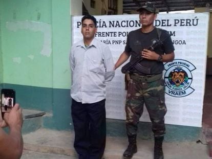 Steven Manrique at the time of his arrest in Peru.