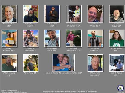 Names and photos of the 18 victims of the shooting in a slideshow provided by authorities in Lewiston, Maine.