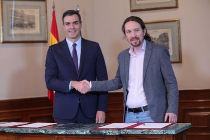 Pedro Sánchez and Pablo Iglesias