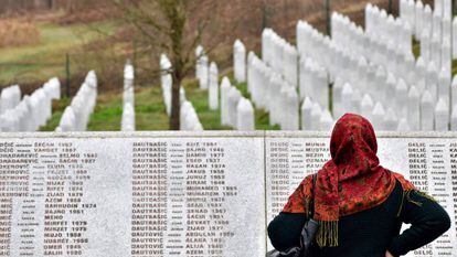 A memorial to the victims of Srebrenica.