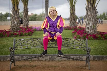  Eloy Carpintero, from Madrid, is getting married on June 11, 2016. His friends have dressed him up as Prince Valiant.