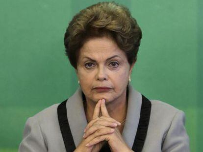 Dilma Rousseff in the capital, Brasilia.