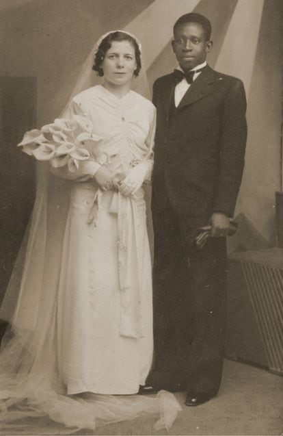 José Epita and Cristina Sáez at their wedding in Cartagena in 1936. FAMILY ARCHIVE
