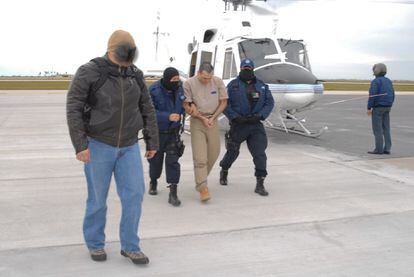 Vicentillo Zambada in Mexico City, during his transfer to be extradited to the United States, on February 18, 2010.