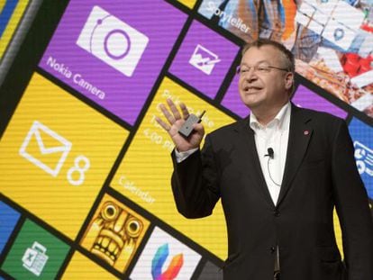 Nokia´s CEO Stephen Elop at the MWC.
