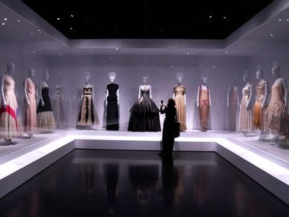 One of the rooms at the Met's fall fashion exhibition, 'Women Dressing Women', in New York.