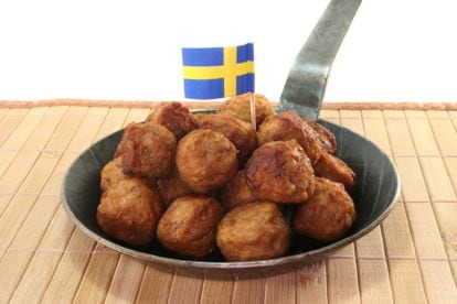 A bowl of traditional Swedish meatballs, which you may or may not be offered as a house guest.
